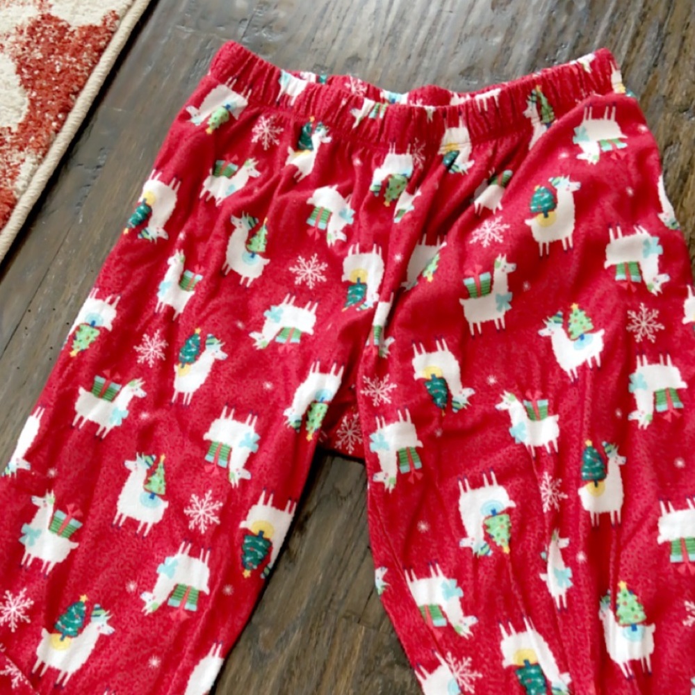 Christmas llama and three pet print pants